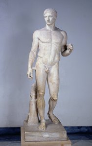 Atlet, romersk kopia efter ett original av Polykleitos (fl.c.450-c.415 f.Kr.) i Pompeji (marmor) (för detaljer se 119500)